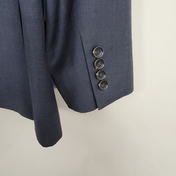 J Crew Tollegno 1900 Ludlow Blazer Mens 42R Blue Single Breasted Sports Jacket - Picture 5 of 16